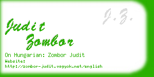 judit zombor business card